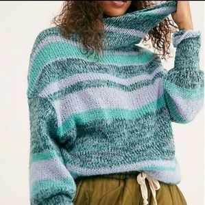 NWT Free People Candy Stripe Tunic Sweater